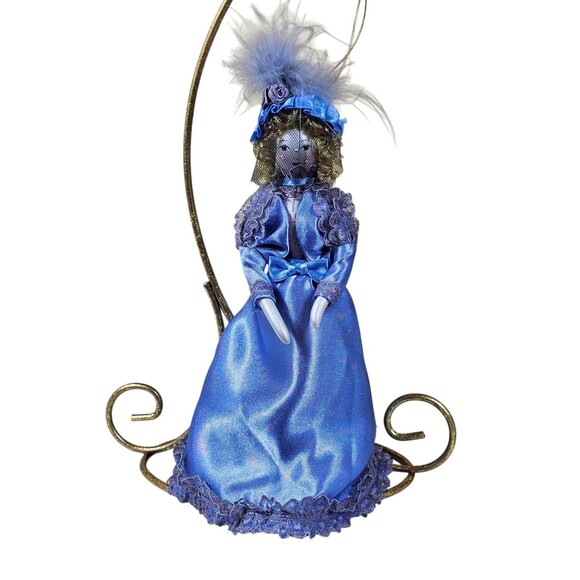 Vtg Kurt S. Adler The Mystique Collection Glass Ornament 8" Lady Victorian Dress - Picture 1 of 8